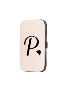 Initial Letter Print Travel Nail Care Set, Black A-Z Letters, Large Capacity Nail Care Storage Box, With Stainless Steel Tools, Ultra Sharp Anti-Splash Nail Clipper Set, Classic Design Scissor Case, Suitable For Beauty Essentials, Travel, Outings, Boarding School And Home Essentials. Perfect For Birthday Gifts, Graduation Gifts, Travel Accessories, Mother's Day Gifts, And Spring/Summer Essentials - Multicolor - View 17