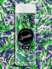 彩虹糖屑蛋糕装饰套装，逼真装饰，适用于冰淇淋、纸杯蛋糕、甜甜圈、松露巧克力、马卡龙、华夫饼、棒棒糖、翻糖和甜点桌 | 生日、婚礼、圣诞节、情人节DIY派对用品，仅供装饰 - 彩色 - 查看 5