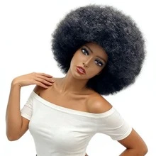 1顶超大号爆炸头假发，70年代迪斯科派对角色扮演道具，男女通用化装舞会服装头饰，嘻哈摇滚表演粉丝假发 - 查看 8