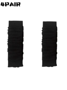1/2/4 Pairs Women's Fluffy Warm Thickened Versatile Autumn/Winter Leg Warmers, Stylish Minimalist Knee High Leg Warmers - Multicolor - View 5
