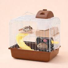 Hamster Villa Hamster Supplies Double-Decker Hamster Cage, Hamster Castle - Brown - View 2