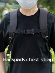 1pc Adjustable Backpack And Chest Bag Straps, Lightweight Minimalist Design With Secure Buckle Closure, Hiking Accessories, Camping Gear - Multicolor - View 3