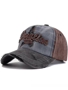 JZML 1pc Unisex Retro Distressed Letter Embroidered Baseball Cap - A - View 18