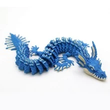 3D列印柔軟藍色海龍模型，創意收藏品，適合居家裝飾、辦公桌擺飾、房間佈置與汽車裝飾，適合作為聖誕節、萬聖節、復活節與感恩節的節日禮物 - 海龍 - 查看 7