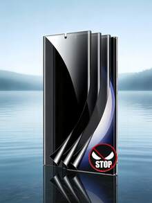 3片装全覆盖防窥防碎裂自修复屏幕保护膜，兼容三星Galaxy S26 S25 S24 Ultra FE A26 A17 A06 A56 A55 A57 A37 Z Flip 3/4/5/6/7、15T 14T Poco M6 M7 X7 Pro、Note 15 14 14c 15c 4G 5G、荣耀Magic 5/6/7/8 Lite Pro X9A X9B X9C X9D 90 100 200 400 500等机型，防刮花，保护隐私，软膜，非玻璃材质 - 黑色 - 查看 13