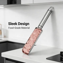 Molde manual de acero inoxidable para hacer albóndigas, herramienta de cocina con cuchara, herramienta para carne, bola de camarón - Plateado - Ver 1