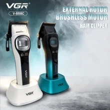 VGR 专业理发器，可调节速度，电动数码显示，无线理发器，带充电底座，理发师专用金属理发器，男士理发器 V-888C - 彩色 - 查看 8