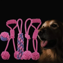 Tug Of War Rope Dog Toy Puppy Toys Puppy Toys From 8 Weeks Dog Toy Rope Dog Rope Toy Rope Dog Toys Rope Dog Toy Dog Toys Rope Dog Chew Toys 5pcs - Rose Red - View 3