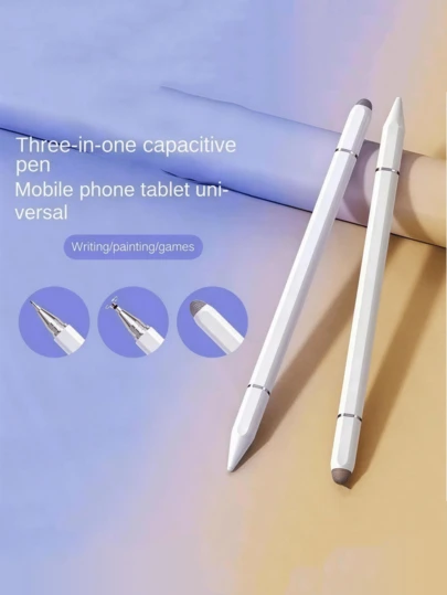 Bolígrafo capacitivo 3 en 1, universal para smartphone, tableta, dibujo, escritura, bolígrafo capacitivo de punta fina, regalo para madre, familia, amigos, cumpleaños, festividades