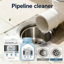 管道疏通剂、厕所清洁剂、清洁用品、厨房和浴室水槽排水管堵塞清除剂，有效溶解油脂和毛发，快速疏通堵塞物，适用于厨房和浴室水槽 - 液體 - 查看 1