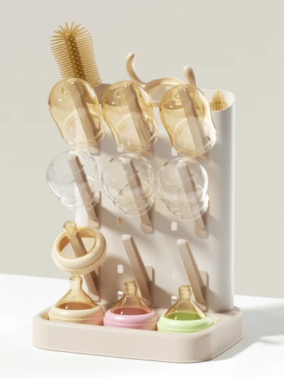 Giá phơi bình sữa em bé, giá đỡ bình sữa trẻ sơ sinh, giá đựng bình sữa, giá để cọ rửa, giá để cốc.