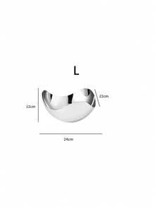 1 chiếc đĩa đựng trái cây bằng thép không gỉ cao cấp của Đức, khay đựng trái cây khô dùng trong phòng khách, bàn trà, đồ trang trí sáng tạo. - Kiểu cánh hoa bạc - Xem 11