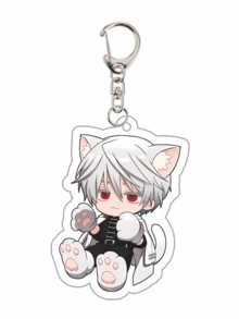 Serie de llaveros acrílicos de doble cara con diseños de dibujos animados lindos de la serie de anime Gokurakugai, accesorio para bolso, maleta, teléfono, coche. - Multicolor - Ver 10