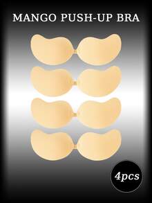 1/2/4pcs Women Silicone Adhesive Bras - Front Closure Lift & Shape, Strapless Backless, Invisible & Comfortable, All-Day Wear, Reusable, Seamless - Multicolor - View 35