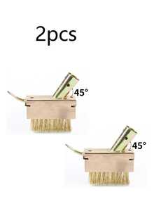 1pc/2pcs Long Handle Cleaning Brush, Suitable For Patio, Tile And Driveway Cleaning - Patio Cleaning Tool With Angled Steel Wire Bristles To Remove Weeds And Moss Buildup - Multicolor - View 10