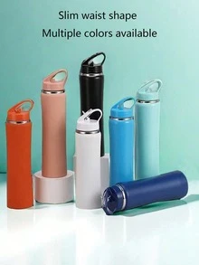 Bình nước giữ nhiệt chân không bằng thép không gỉ 304 dung tích 750ml (25oz)/600ml di động, có dây đeo, đường cong thanh lịch, nắp ống hút xoắn, thích hợp đựng đồ uống nóng và lạnh, dùng trong nhà, ngoài trời, tập thể dục, đạp xe, v.v. - Nhiều màu - Xem 2