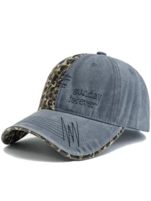 JZML 1pc Unisex Leopard Print Patch & Letter Embroidery Baseball Cap - A - View 14