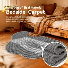 1pc Gray Cloud-Shaped Pineapple Ring Doormat. Faux Sisal Entryway Mat, Friction Mat For Doorway, Thickened Pineapple Ring Floor Mat, Washable Mat, Outdoor Mat, Kitchen Carpet, Kitchen Mat, Kitchen Rug, Doormat, Small Rug, Carpet, Mat, Area Rug, Outdoor Pad, Home Decor, Area Carpet, Bedroom Rug - Grey - View 5