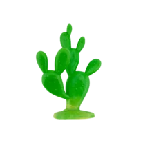 2 piezas Cactus y plantas de simulación realista, decoración creativa para acuario, adorno de paisaje en miniatura - Verde - Ver 2