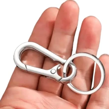 2/4/6 Peças Chaveiro de Gancho de Escalada de Zinco Gourde de Metal, Suporte de Anel Organizador, Chaveiro de Casal Fofo, Fivela de Moda Adequada para Casa, Chaves de Carro, Adequada para Homens e Mulheres. Presentes para Mãe, Pai, Formatura e Professor - Multicolorido - Visão 4