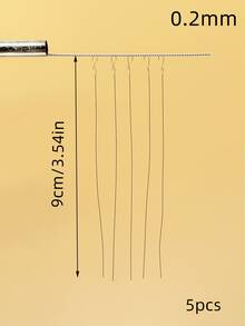 5 kim xâu hạt xoắn ốc, kim xỏ chỉ siêu mảnh chống trượt, thích hợp cho việc làm vòng tay, vòng cổ, trang sức, đồ thủ công, xâu hạt và thêu thủ công. - Bạc - Xem 7