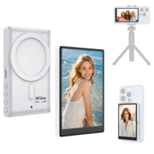 Tangle-Free Live Streaming Equipment Magnetic Vlog Selfie Monitor High Definition Display Rechargeable 3.6V Dual Power (Battery/USB) Compatible With IOS And Android Phones With Remote Control Wireless Rear Camera Monitor Suitable For Live Streaming Content Creation Selfie Video Recording Camera Mother's Day Birthday - Multicolor - View 13