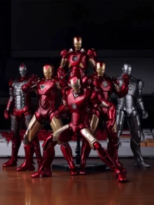 Marvel 漫威人7英寸可动人偶，创意桌面摆件模型，房间装饰收藏品，成人粉丝礼物 - 彩色 - 查看 2