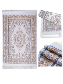 Ramadan Prayer Mat Set With Rosary Beads And Carrying Bag, Gift For Ramadan Women And Men, Mubarak Islamic Gift Box, Soft Prayer Rug Islamic Gift Set, Turkish Prayer Mat Suitable For Ramadan, Eid, Hajj, Travel, Prayer - Multicolor - View 3