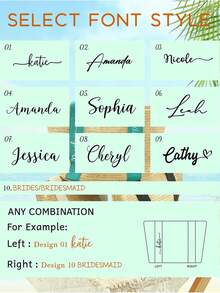 Túi tote đi biển bằng rơm in tên cá nhân dành cho nữ, túi tote cho phù dâu, túi xách đeo vai dung tích lớn, túi đeo vai du lịch mùa hè, quà tặng cho phù dâu. - Nhiều màu - Xem 8