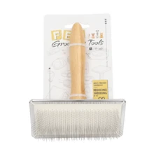1 chiếc lược chải lông rụng bằng gỗ cho thú cưng, dùng được cho cả chó và mèo, lược massage gỡ rối lông cho thú cưng lông dài, lược chải lông chống tĩnh điện, lược chải lông bằng gỗ cho thú cưng. - Nhiều màu - Xem 6
