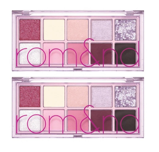 Rom&nd Better Than Palette 102g 07 Berry Fuchsia Garden 2pcs | Eye Makeup Palette, Matte And Shimmer Eye Shadow, Sparkling Glittery, Various 10 Shades, Long Lasting, High Pigmented, Blendable - 07 漿果紫紅色花園 - 查看 1