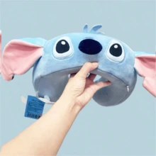 Miniso 名创优品史迪奇U型抱枕可爱卡通动漫人物记忆棉护颈枕便携旅行午睡枕 - 藍色 - 查看 5