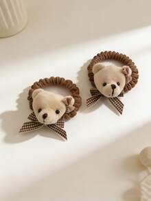 2 chiếc dây buộc tóc hình gấu hoạt hình, phụ kiện tóc hình gấu dễ thương, nhiều màu sắc và thời trang, phù hợp để sử dụng hàng ngày, làm quà tặng tựu trường, quà tặng Ngày Valentine, Ngày của Mẹ, quà sinh nhật, quà năm mới. - Nhiều màu - Xem 6