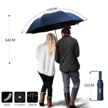 AMOROSA Outdoor Umbrellas - Navy Blue - View 7