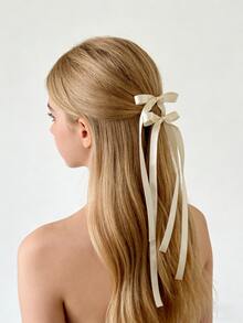 2 pezzi/set Fermagli per capelli con fiocco stile balletto, adatti per code di cavallo, trecce, accessori per capelli - A - Visualizzare 5