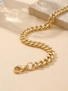 2pcs Gold Multi-Layer Chain Unique Design Anklet, Beach & Street Style, Suitable For Women's Daily Wear, Great Gift For Female Friends - Gold - View 4
