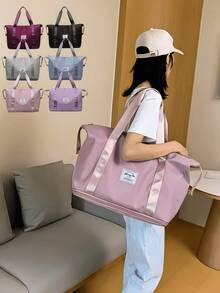 1件裝大容量運動健身包，可擴展旅行托特包，適合日常訓練、健身、瑜珈、戶外運動、週末短途旅行及過夜行程 - 多色(無標) - 查看 3