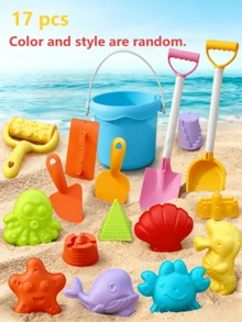 Beach Toy Set, Including Shovel, Wagon And Bucket, Ideal For Children To Play On The Beach And In The Water, Perfect Gift For Children, Suitable For Birthday And Easter Gifts - Multicolor - View 4
