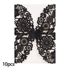 10pcs Glitter Butterfly Wedding Invitation Cards, Wedding Birthday Party Invitation Decoration Supplies Gift - 10pcs - View 16