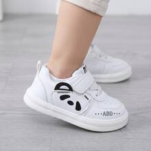 Tenis para Niño y Niña con Diseño de Oso Panda Zapatos para Niña Casuales de Suela Suave Tenis de Niña Deportivos con Correa de Gancho y Bucle Transpirables de Material Ligero Calzado Infantil Antideslizante Cómodo y Moderno Estilo Zapatilla Deportiva Escolar Versátil y Resistente para Pequeños - Blanco - Ver 4