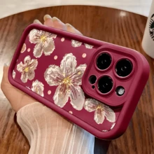 Esta funda para teléfono con estampado de flores de cerezo estilo pintura al óleo es compatible con Apple  16E/15/14/13/12/11/Pro/PLUS/Pro Max/MINI, S/A/M/NOTE, S/G/EDGE/E, Transition Spark/HANTOM/CAMON/INFINIX, Honor 400/PLAY/X/Y, OPPO Reno/A/F, 14/Redmi/POCO/NOTE y otros modelos. Está hecha de TPU transparente, sencillo, elegante y duradero. Es una opción ideal para el Día de San Valentín, Halloween, Navidad, para uso personal o como regalo. - Blanco - Ver 8