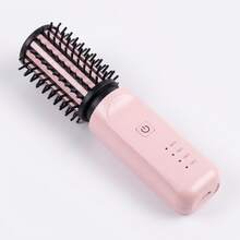 无线加热卷发梳，便携式离子直发梳，USB充电式不拉扯美发工具，二合一旅行造型器，2600mAh - 彩色 - 查看 11