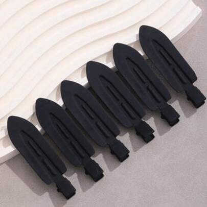 6pcs Seamless Cream Gel Hair Clips, Bangs Clips, Duck Mouth Clips, Versatile Hair Accessories For Daily Wear