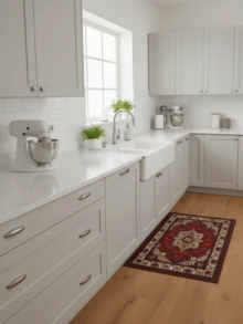 1件红色波西米亚风地毯，天鹅绒材质，房间装饰，防滑耐用，隔音效果好，亲肤柔软，易于清洁，室内门垫，客厅地毯，卧室地毯，浴室垫，可水洗地毯，家居装饰，地板装饰，地板保护 - 波希米亞 - 查看 4