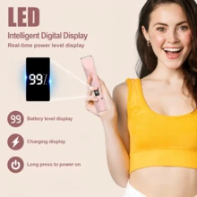 New Upgraded 2-In-1 Electric Shaver, Waterproof Bikini Trimmer, Dry & Wet Use, Painless Personal Grooming Tool, Suitable For Women's Face, Body, Legs, Bikini Area And Private Hair, With Smart Digital Display Screen - View 9