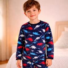 Boys' Soft Warm Winter Pajamas Set, Sizes 10-14 Years - Nhiều loại - Xem 3