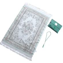 Ramadan Prayer Mat Set With Rosary Beads And Carrying Bag, Gift For Ramadan Women And Men, Mubarak Islamic Gift Box, Soft Prayer Rug Islamic Gift Set, Turkish Prayer Mat Suitable For Ramadan, Eid, Hajj, Travel, Prayer - Multicolor - View 9