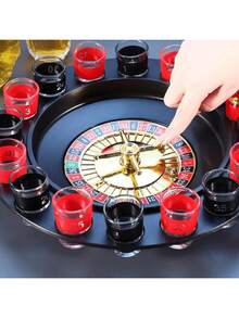 Bộ sản phẩm này bao gồm 2 quả bóng và 16 chiếc cốc, một bánh xe roulette kiểu Nga, là một trò chơi uống rượu có tên gọi "Quay và Vui", thích hợp cho các trò chơi uống rượu ở KTV, quán bar và hộp đêm. Đây là một trò chơi uống rượu rất vui nhộn. - Nhiều màu - Xem 8