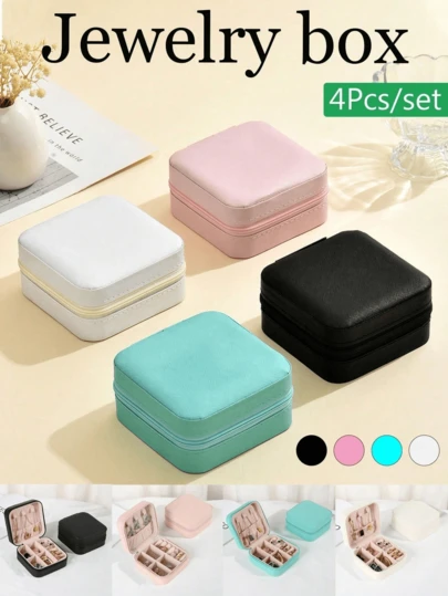 1pc Multi-Functional Jewelry Organizer, Portable Travel Jewelry Storage Box, Waterproof Jewelry Box, Detachable Jewelry Case, Gift Box For Women, Jewelry Stand, Home Jewelry Display Rack, Suitable For Necklaces, Earrings And Other Jewelry, Dressing Table Organizer, Room Decor, Travel Essentials, Cruise Essentials, Mother's Day Gift