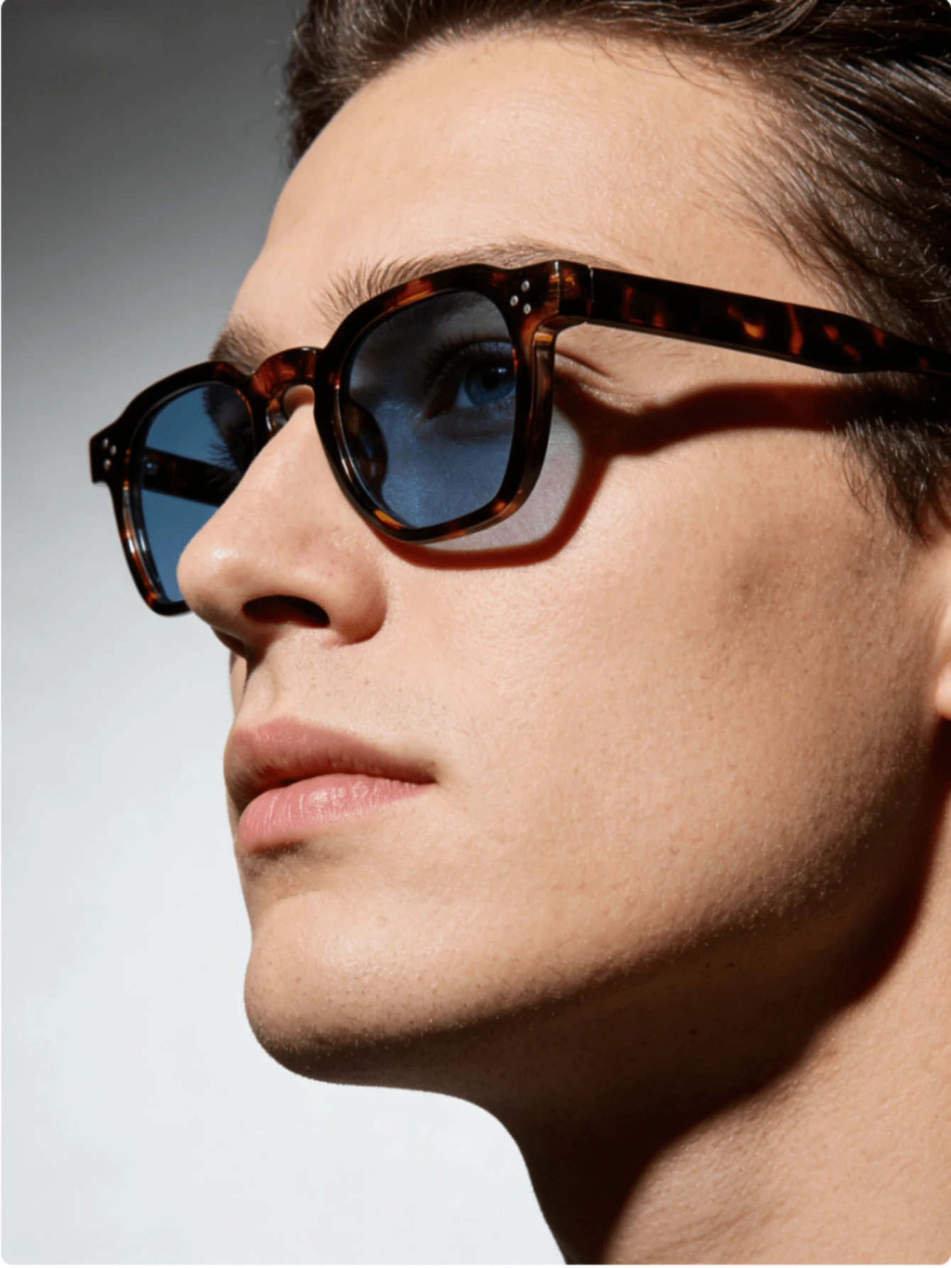 1pc Unisex Square Frame High-Quality Personalized Minimalist Fashion Glasses, Suitable For Casual, Travel, Party, Beach, And Daily Wear - Tortoise Shell Frame Black and Gray Tablet - View 1